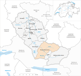 Karte von Nesslau-Krummenau