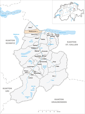 Karte von Niederurnen
