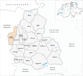 Karte von Niederweningen