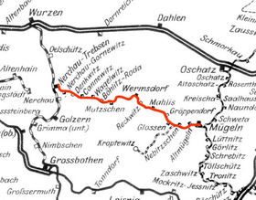 Strecke der Schmalspurbahn Mügeln–Neichen