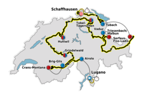 Karte 75. Tour de Suisse 2011