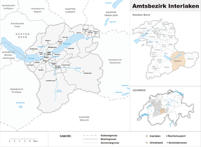 Karte von Amtsbezirk Interlaken