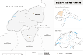 Karte von Bezirk Schleitheim
