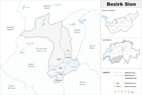 Karte von District de Sion