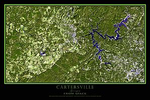 Cartersville aus dem Weltraum betrachtet