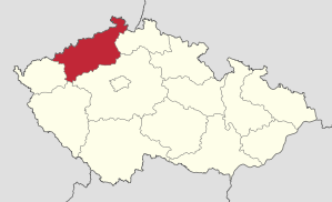Lage von Ústecký kraj   in Tschechien (anklickbare Karte)