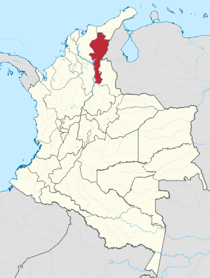 Lage von Cesar in Kolumbien