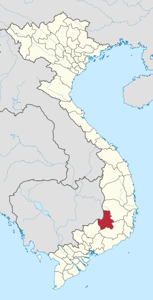 Karte von Vietnam mit der Provinz Đắk Nông hervorgehoben