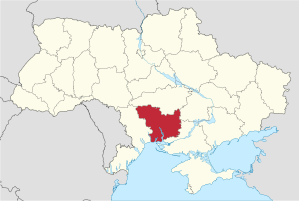 Karte der Ukraine mit Oblast Mykolajiw