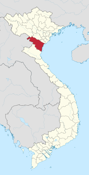 Karte von Vietnam mit der Provinz Thanh Hóa hervorgehoben