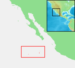Lage der Revillagigedo-Inseln im Pazifik
