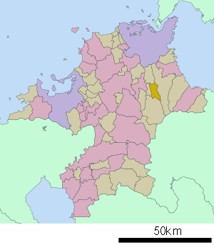 Lage Akas in der Präfektur