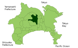 Lage Atsugis in der Präfektur