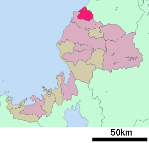 Lage Awaras in der Präfektur