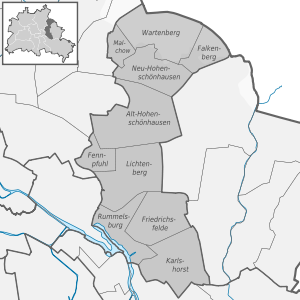 Ortsteile des Bezirks Lichtenberg