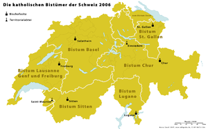 Die katholischen Bistümer in der Schweiz