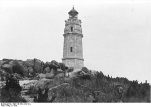 Leuchtturm auf der Arkona-Insel bei Tsingtau (vor 1914)