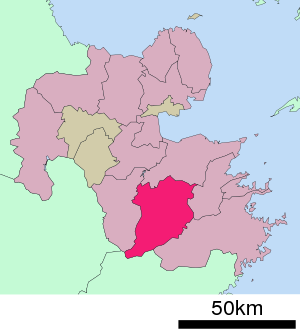 Lage Bungo-Ōnos in der Präfektur