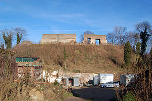 Der Burgberg in Heinsberg, im Februar 2011 vom Kirchberg aus gesehen.