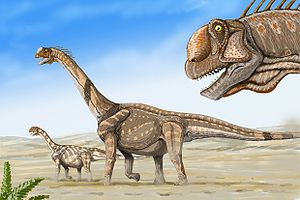 Lebendrekonstruktion des oberjurassischen Sauropoden Camarasaurus supremus
