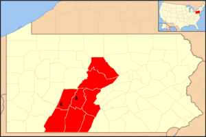 Karte Bistum Altoona-Johnstown