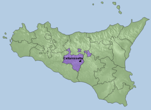 Karte Bistum Caltanissetta