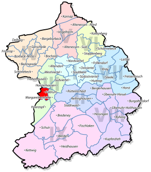Lage von Fulerum im Stadtbezirk III Essen-West