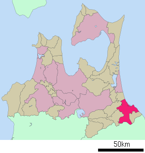 Lage Hachinohes in der Präfektur