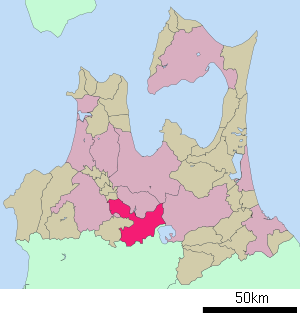 Lage Hirakawas in der Präfektur