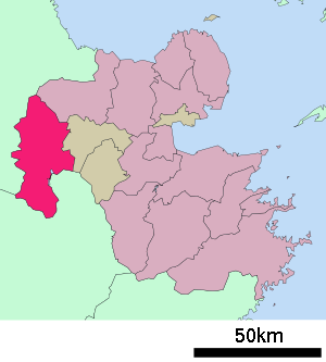 Lage Hitas in der Präfektur
