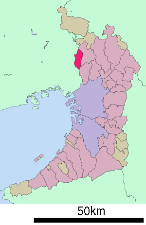 Lage Ikedas in der Präfektur