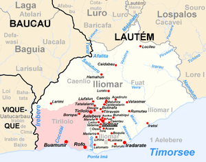 Der Suco Caenlio liegt im Nordwesten des Subdistrikts Iliomar. Der Ort Caenlio liegt im Südosten des Sucos.