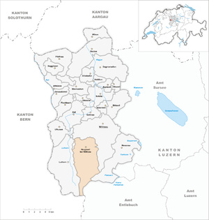 Karte von Hergiswil bei Willisau