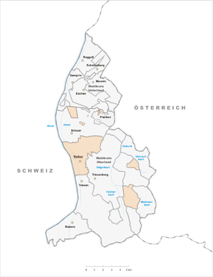Karte von Vaduz