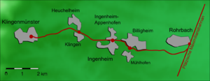 Strecke der Klingbachtalbahn
