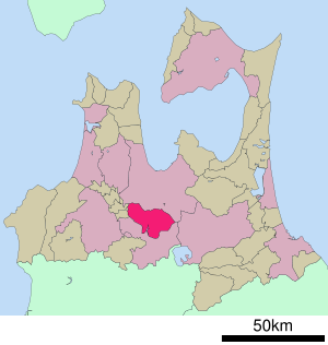 Lage Kuroishis in der Präfektur