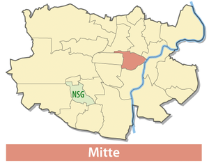 Lage von Mitte in Kassel