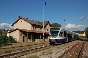 Endbahnhof in Levoča und Wallfahrt-Sonderzug