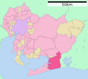 Lage Toyohashis in der Präfektur