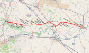 Strecke der Bahnstrecke Pavia–Cremona