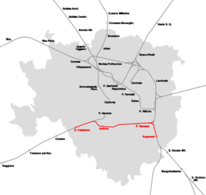Strecke der Südliche Gürtelbahn (Mailand)