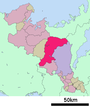 Lage Nantans in der Präfektur