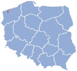 Strecke der Bahnstrecke Wysoka Kamieńska–Trzebiatów