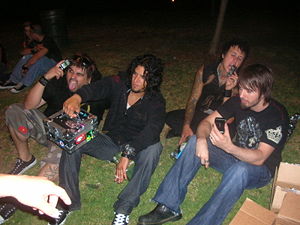 Papa Roach im Jahr 2006: Buckner, Esperance, Shaddix, Horton