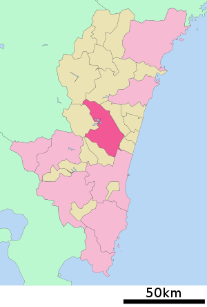 Lage Saitos in der Präfektur