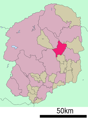Lage Sakuras in der Präfektur