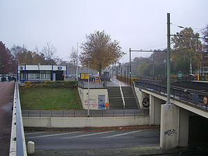 Die Strecke an der Station Tilburg West