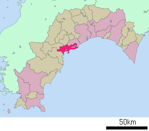 Lage Susakis in der Präfektur