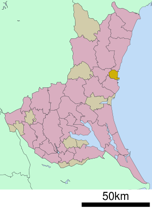 Lage Tōkais in der Präfektur