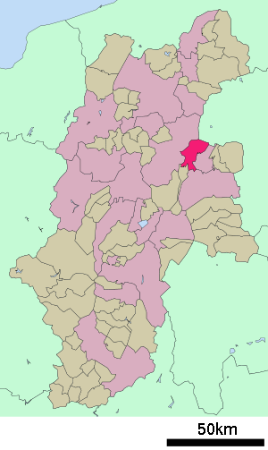 Lage Tōmis in der Präfektur